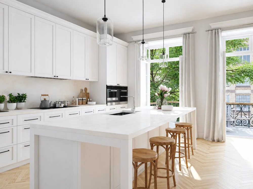 Manhattan Home Remodeler and General Contractor Kitchen Project Luxury white kitchen remodel by Home Design & Co in Manhattan New York